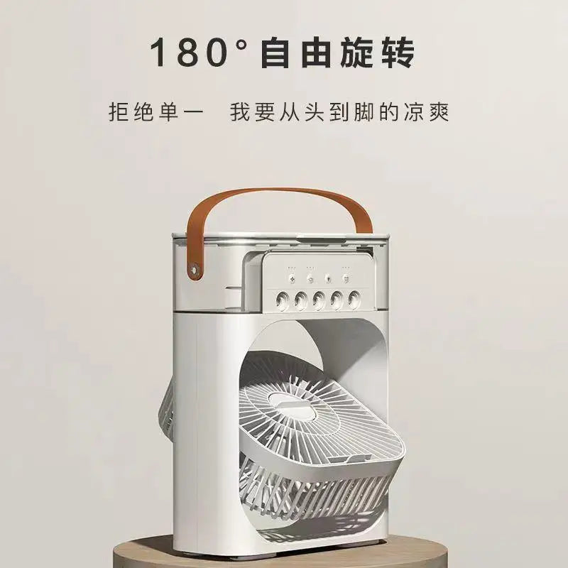 3 In 1 Portable Humidifier Fan Mini Air Conditioners USB Mini fan LED Night Light Water Mist Fun Air Cooler Humidifie For Home