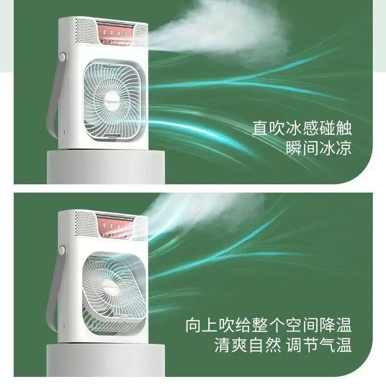 3 In 1 Portable Humidifier Fan Mini Air Conditioners USB Mini fan LED Night Light Water Mist Fun Air Cooler Humidifie For Home