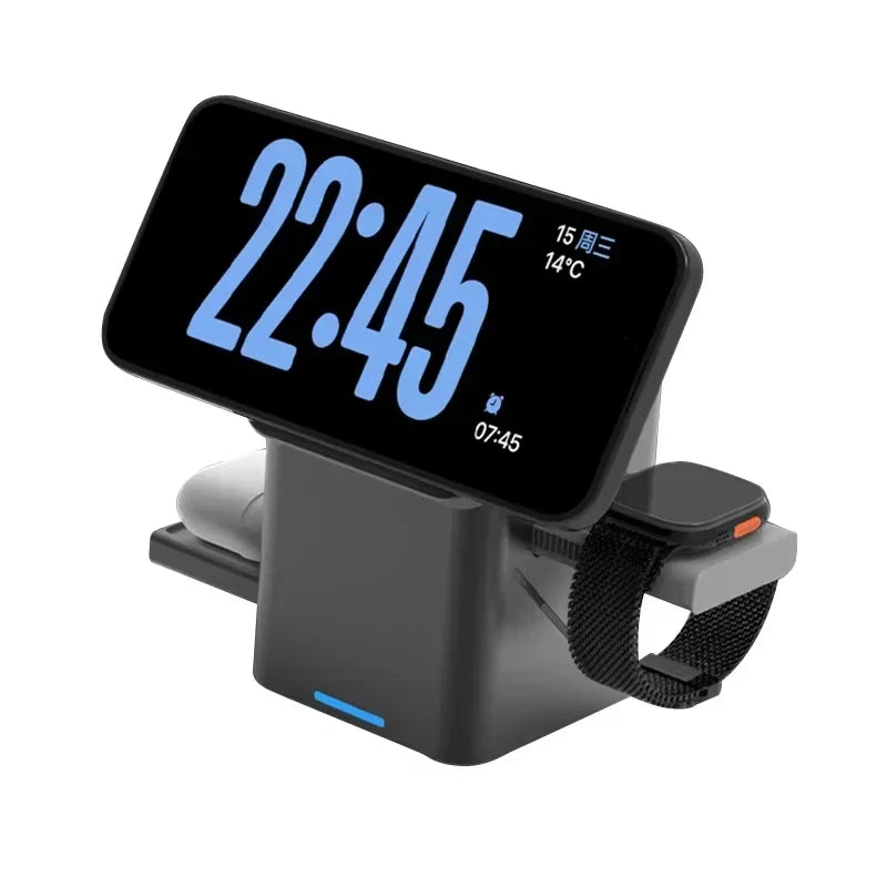 2025 3-in-1 Magnetic Wireless Charger For Iphone 16/15/14/13 Pro Max, Iwatch  Airpods Auto Touchcharger