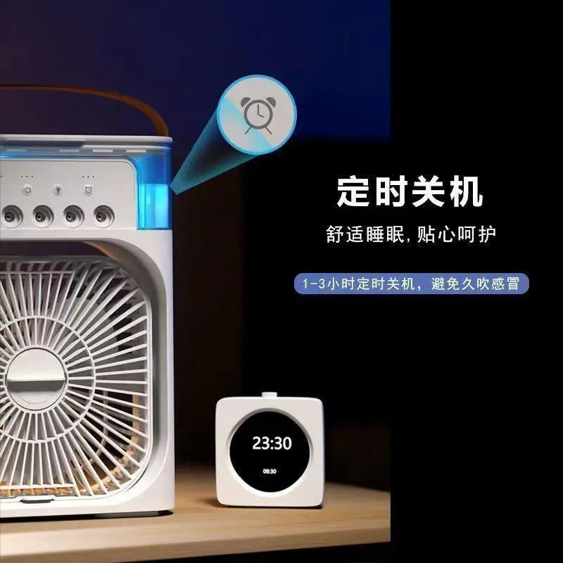 3 In 1 Portable Humidifier Fan Mini Air Conditioners USB Mini fan LED Night Light Water Mist Fun Air Cooler Humidifie For Home